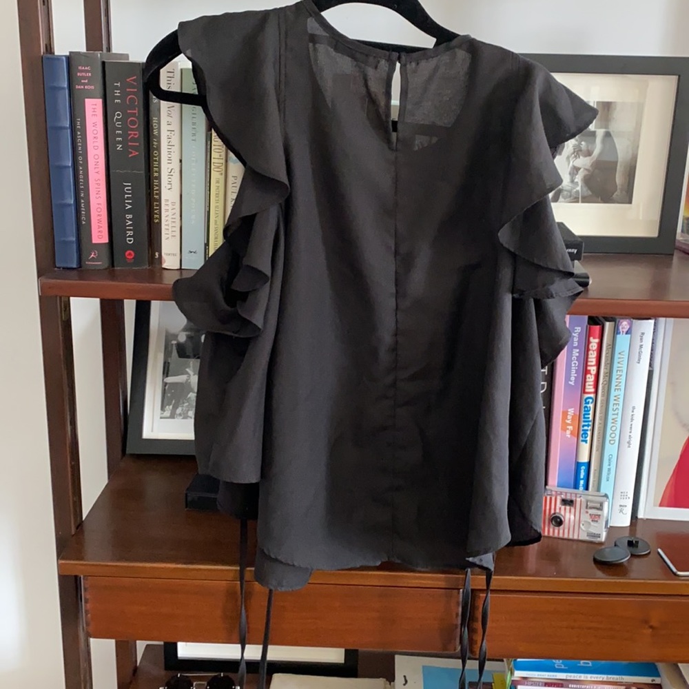 FARROW Black Ruffle Blouse - Picture 3 of 5